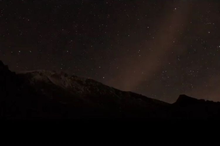 pico de orizaba mountain night