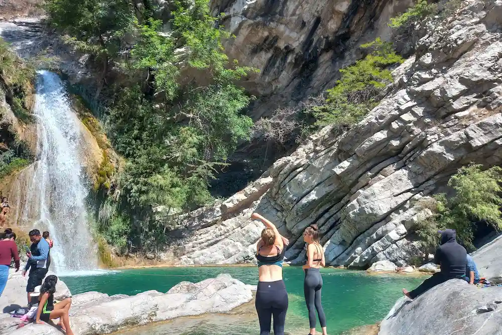 Aguacate waterfall and natural pool near Puebla